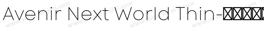 Avenir Next World Thin字体转换